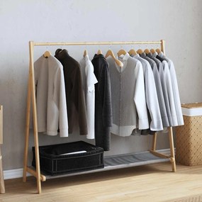 Roupeiro com prateleiras 106x34x102 cm bambu