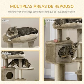 PawHut Árvore Arranhador para Gatos Pequenos Altura 94cm Torre para Ga