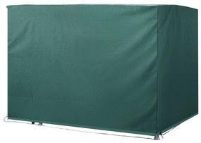 Capa Protetora para Baloiço de Jardim de 3 Lugares 215x155x150cm Impermeável com Zíper Cobertura para Móveis de Exterior Verde