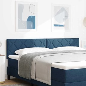 Cabeceira LED vidaXL Design Blocos de Diamantes Azul 180 cm Tecido