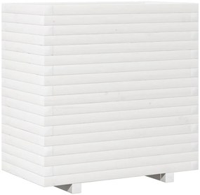 Vaso/floreira de jardim 70x40x72 cm pinho maciço branco