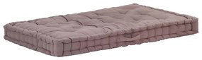 vidaXL Almofadão móveis paletes algodão 120x80x10 cm cinza-acastanhado