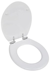 140798 vidaXL Assento de sanita com tampa de fecho suave MDF branco