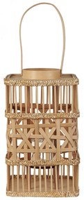 Lanterna de bambu cor natural 35 cm LUMBIS Beliani