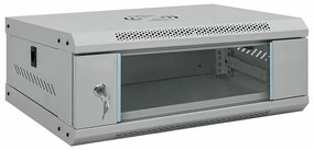 vidaXL Armário de Rede com armazenamento Cinzeto 53 x 45 x 21 cm Aço