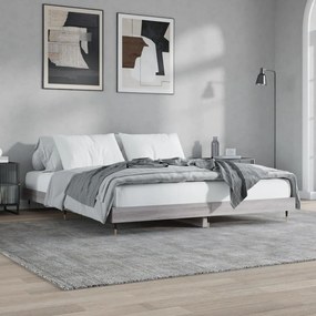 Estrutura de cama sem colchão 160x200 cm sonoma cinzento