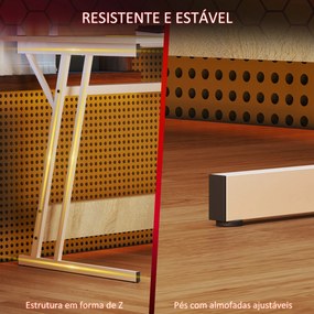 Secretária de Canto – Modelo Dijon – 100x60x88 – Moderna – Branco