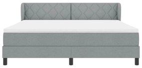 Cama Box Spring com Colchão vidaXL Cinza Claro 180x200 cm Tecido