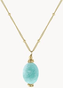 Colar banhado a ouro com pendente em amazonite Neo