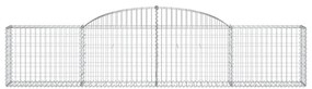 Cestos gabião arqueados 3 pcs 300x30x60/80 cm ferro galvanizado