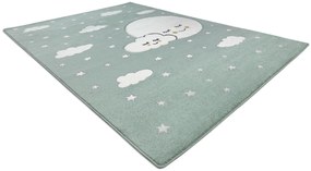 Tapete PETIT MOON estrelas, nuvens verde