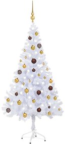 vidaXL Árvore de Natal artificial pré-iluminada + bolas 380 ramos