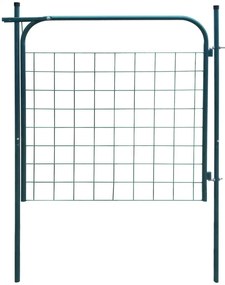 vidaXL Portão de cerca de jardim 100x100 cm verde