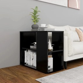 vidaXL Móvel lateral 60x30x50 cm derivados de madeira preto