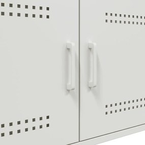 Mesa de centro 68x50x50,5 cm aço branco