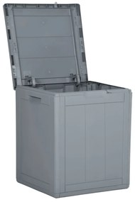 Caixa de arrumação para jardim 90 L vime PP cinzento