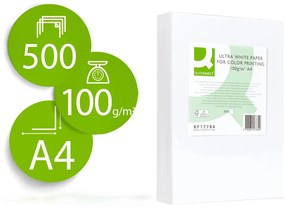 Papel Fotocopia Ultra White Q-Connect Din A4 100 gr Pack de 500 Folhas