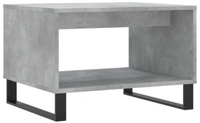 Mesa de centro 60x50x40 cm madeira processada cinza cimento
