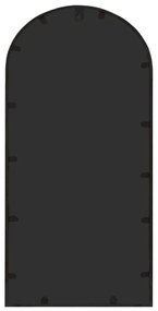 Espelho de jardim p/ uso exterior ferro 70x30 cm preto