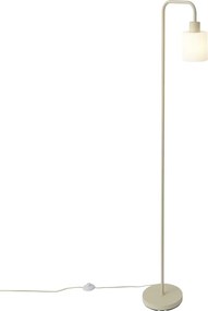Scandinavische vloerlamp beige met wit glas - Wisp
