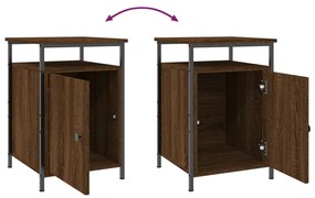 Mesas cabeceira 2pcs 40x42x60cm deriv.madeira carvalho castanho