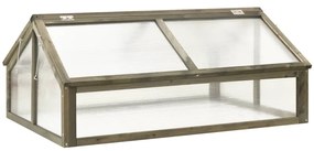 vidaXL Estufa madeira de abeto maciça 114x80x50 cm cinzento
