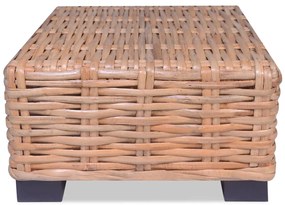 Mesa de centro em vime natural 45x45x30 cm