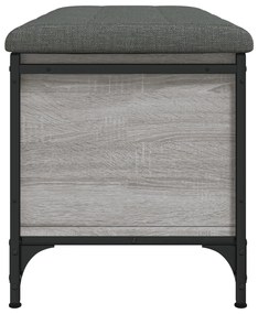 Banco de arrumação 82x42x45cm derivados madeira cinzento sonoma