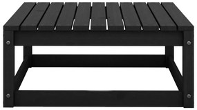 10 pcs conjunto lounge de jardim pinho maciço preto