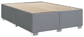 Cama com molas/colchão 160x200 cm tecido cinzento-claro