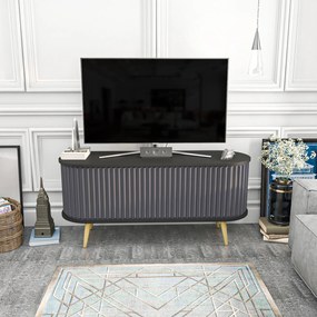 Móvel TV Stor – Preto Antracite – 140x43x64 cm