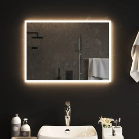 vidaXL Espelho de casa de banho com luzes LED 70x50 cm