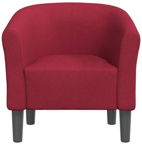 Poltrona Maiza - Em Tecido - Cor Vermelho Escuro - 70x56x68 cm - Desig