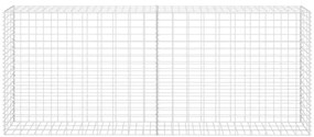 Parede/cesto gabião 85x30x200 cm aço galvanizado