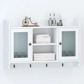 Armário de parede para exposição de livros/DVD/copos MDF branco