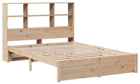 Cama com estante sem colchão 150x200 cm pinho maciço