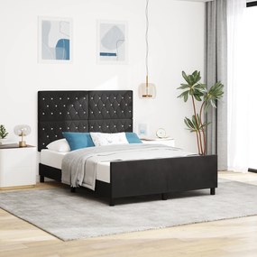 Cama vidaXL Preta 160x200 cm Veludo