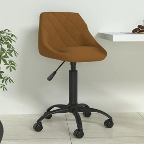 vidaXL Cadeira de jantar veludo castanho