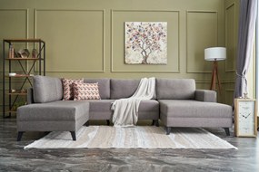 Sofá-Cama de Canto Efsun – Castanho – 300 cm x 78 cm x 202 cm