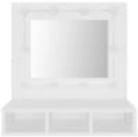 Armário espelhado com luzes LED 60x31,5x62 cm branco