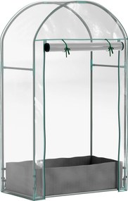 Outsunny Mini Estufa para Varanda com Bolsa de Plantio e Capa Plástica Reforçada Transparente | Aosom Portugal