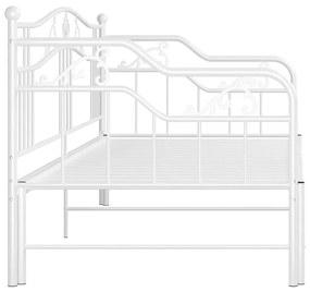 Estrutura sofá-cama de puxar 90x200 cm metal branco