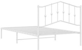 Estrutura de cama em metal com cabeceira 107x203 cm branco