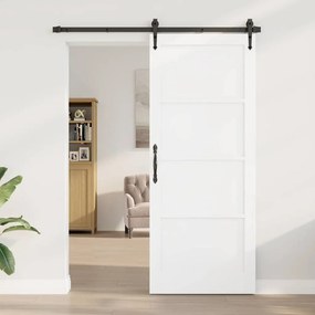 vidaXL Porta de Interior 'ORKDAL'Branca 86x211x4 cm Madeira Sólida de Pinheiro