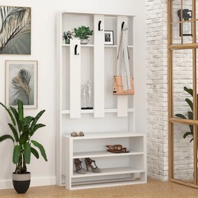 Conjunto de Entrada Chester – Cabide, Banco e Sapateira - 90x36x180 cm