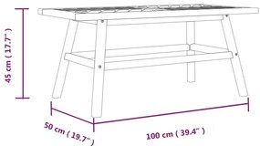 Mesa de centro 100x50x45 cm madeira de acácia maciça