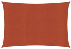 Para-sol estilo vela 160 g/m² 5x7 m PEAD terracota