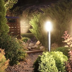 Candeeiro de caminho Ivy em aço inoxidável Ø7,6 x 100 cm Prateado