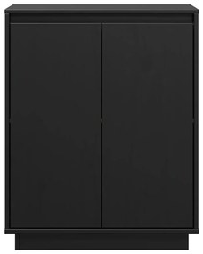 Aparador 60x34x75 cm madeira de pinho maciça preto