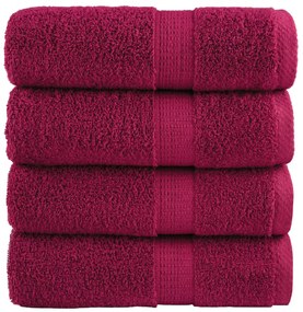 Toalhas de mãos premium SOLUND 4 pcs 30x30 cm 600 g/m2 bordô
